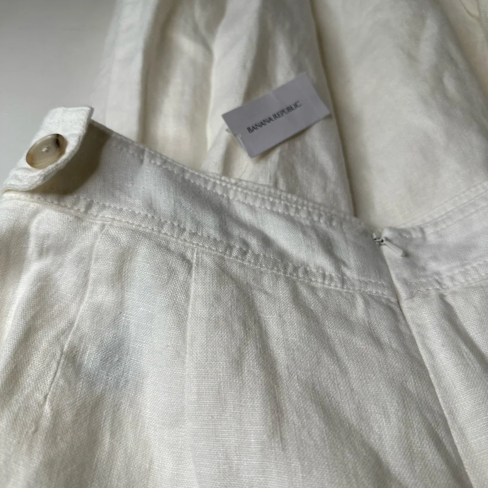 Banana Republic White Wide Leg Pants - Picture 8 of 12